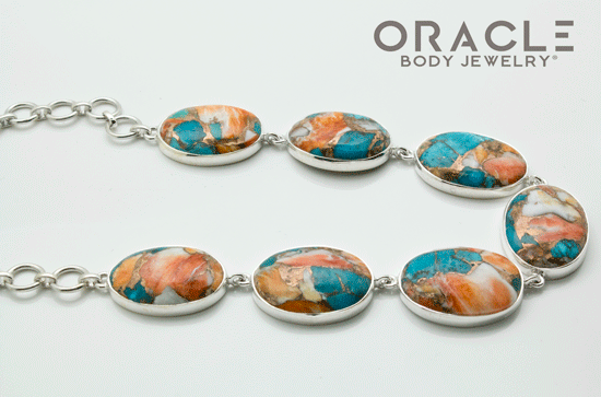 Sterling Silver Spiny Oyster Necklace