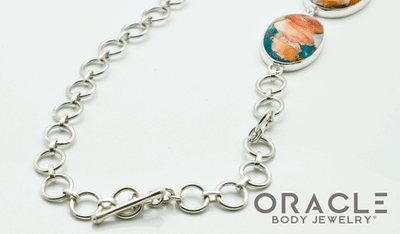 Sterling Silver Spiny Oyster Necklace