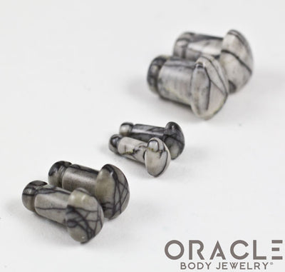 Picasso Jasper Single Flare Teardrop Plugs
