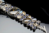 Sterling Silver Pietersite Bracelet with Labradorite, Citrine, Iolite Accents