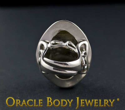 Steel Adjustable Labradorite Ring