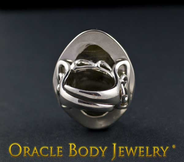 Steel Adjustable Labradorite Ring