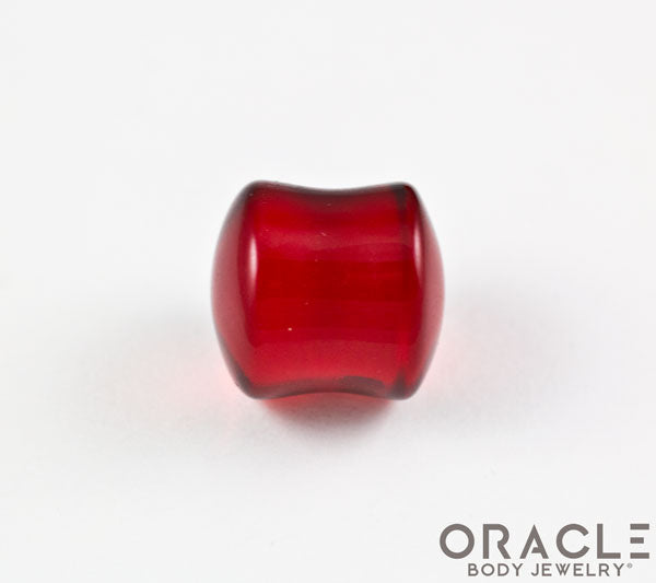 Red Quartz Glass Double Flare Plugs