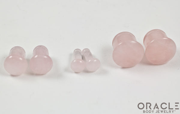 Rose Quartz Single Flare Plugs