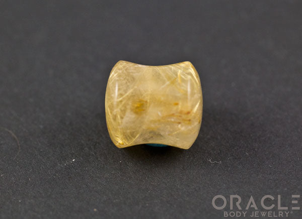 Rutilated Quartz Double Flare Plugs