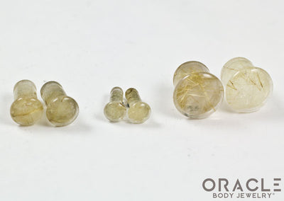 Rutilated Quartz Single Flare Plugs