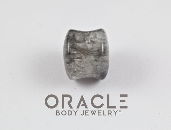 Smoky Cloudy Quartz Double Flare Plugs