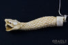 Carved Snake Deer Antler Pendant With Chain