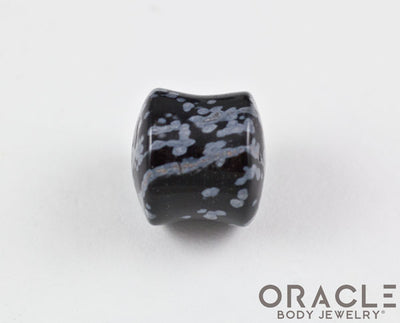 Snowflake Obsidian Double Flare Plugs