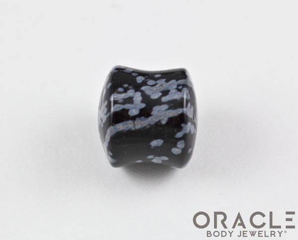 Snowflake Obsidian Double Flare Plugs