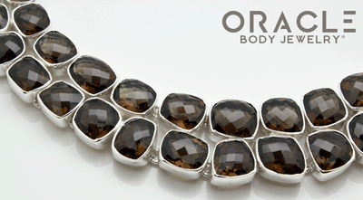 Sterling Silver Faceted Smoky Quartz Necklace