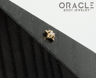 14k Star with White Opal Threadless End