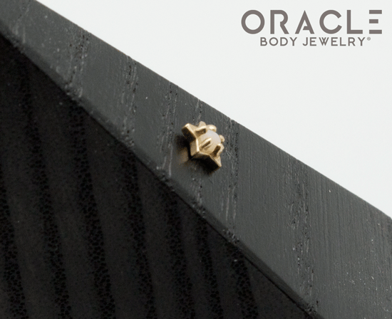 14k Star with White Opal Threadless End