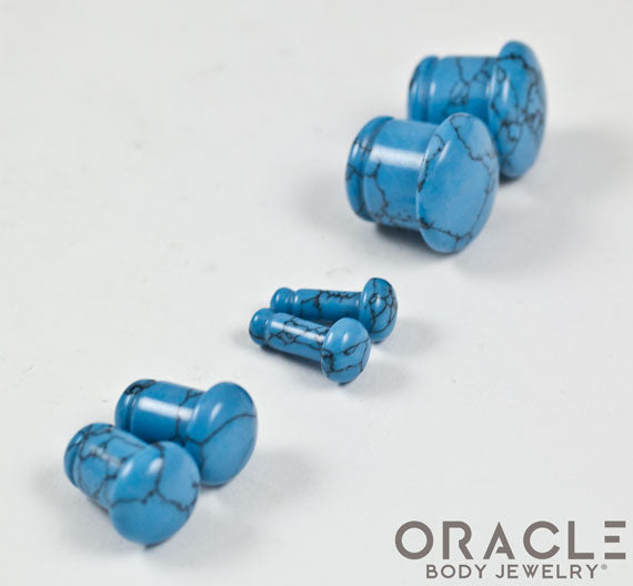 Synthetic Turquoise Single Flare Plugs