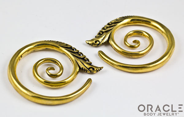 Large Temple Spiral Brass Weights