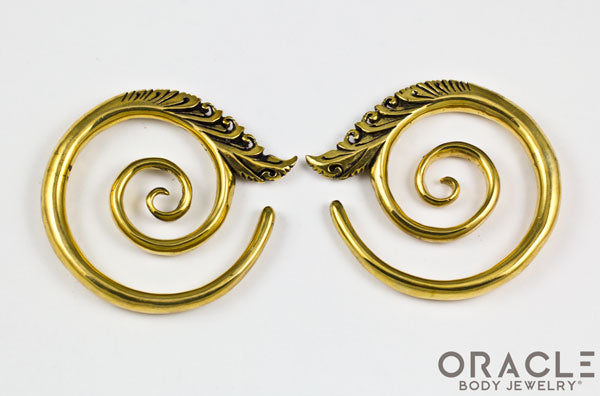 Large Temple Spiral Brass Weights