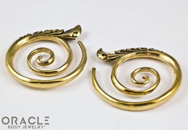 Small Temple Spiral Brass Weights