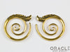 Small Temple Spiral Brass Weights