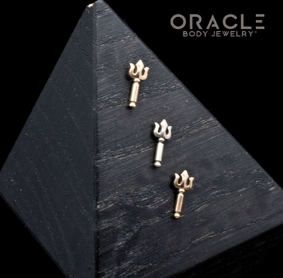 14k Gold Trident Threadless End