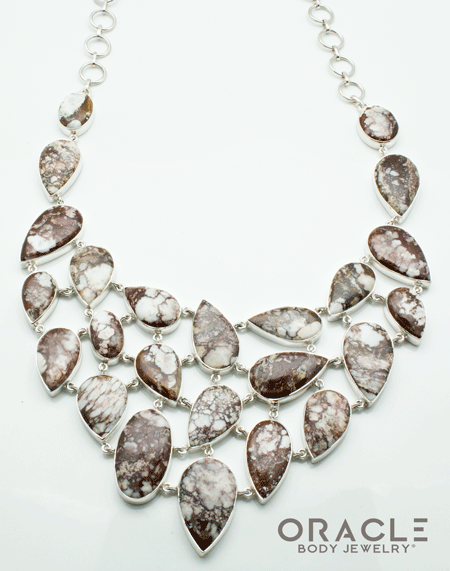 Sterling Silver Wildhorse Brecciated Jasper Necklace