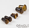 Yellow Tiger Eye Single Flare Teardrop Plugs